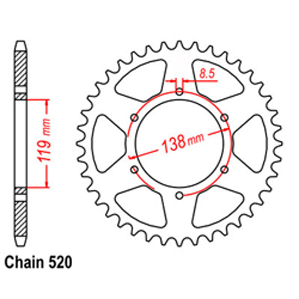 Rear Sprocket HUSABERG 520*