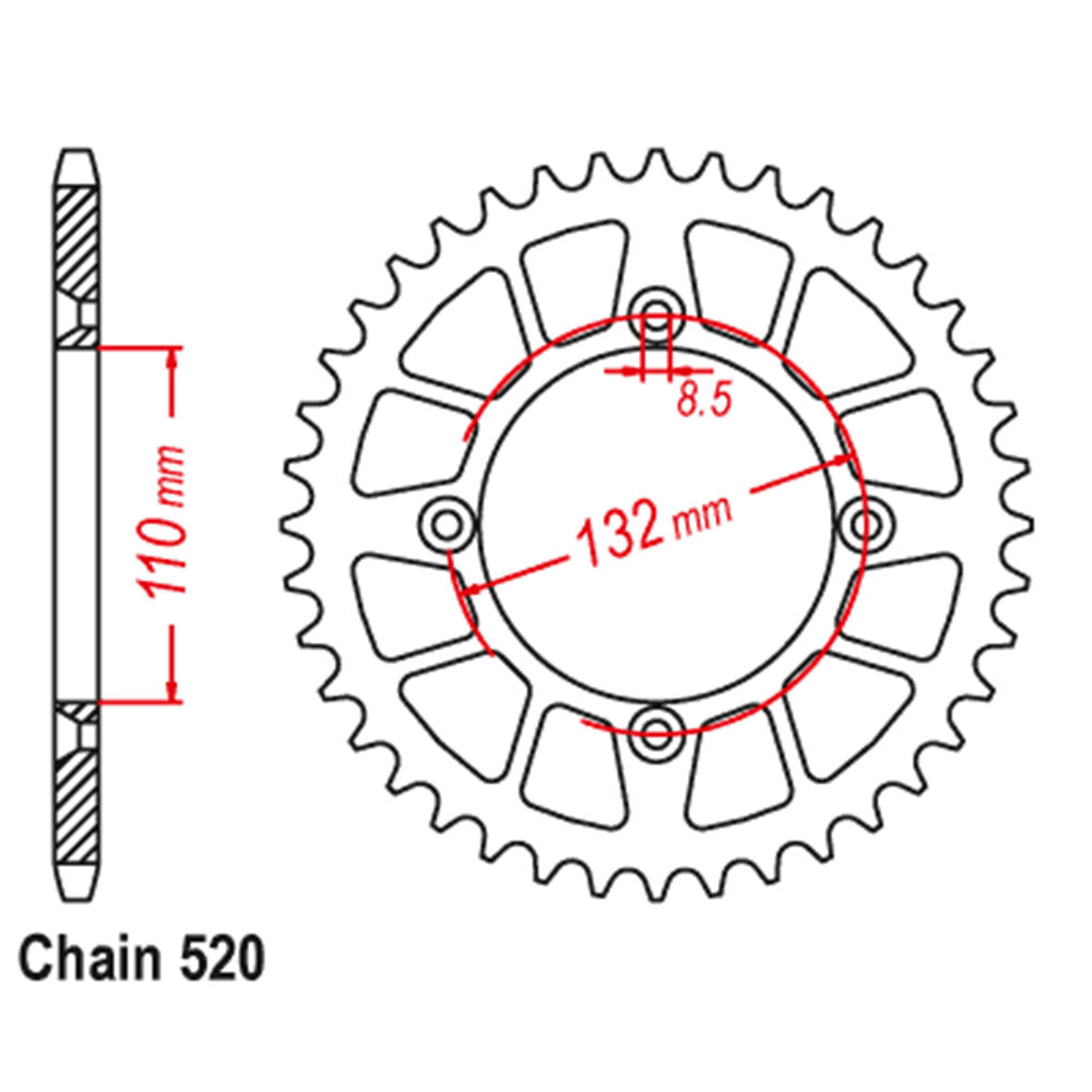 Rear Sprocket KTM 520*