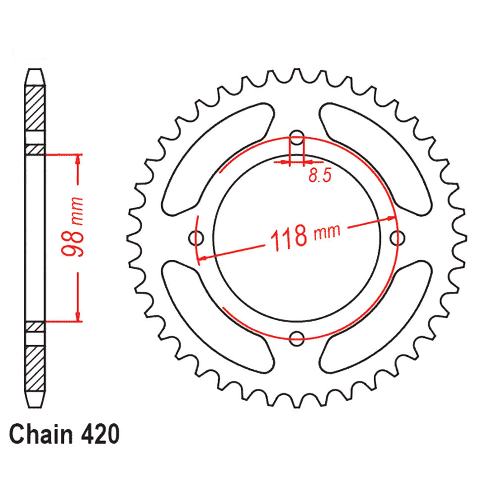 Rear Sprocket KTM 420