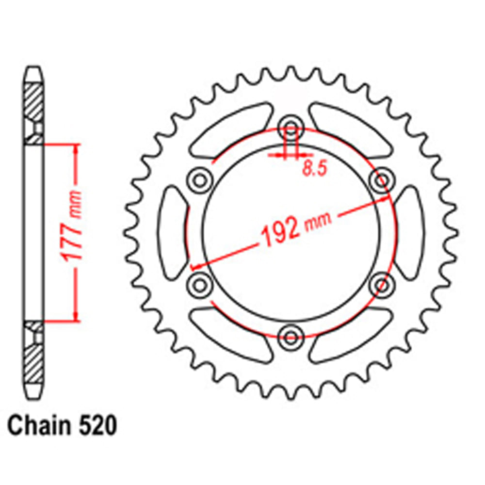 Rear Sprocket HUSQVARNA 520*