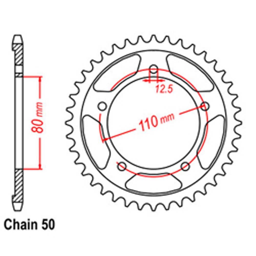 Rear Sprocket TRIUMPH 530