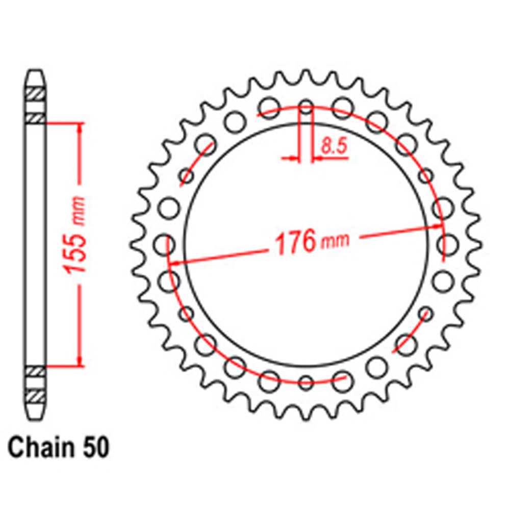 Rear Sprocket TRIUMPH 530