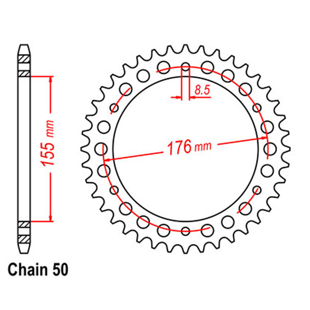 Rear Sprocket TRIUMPH 530