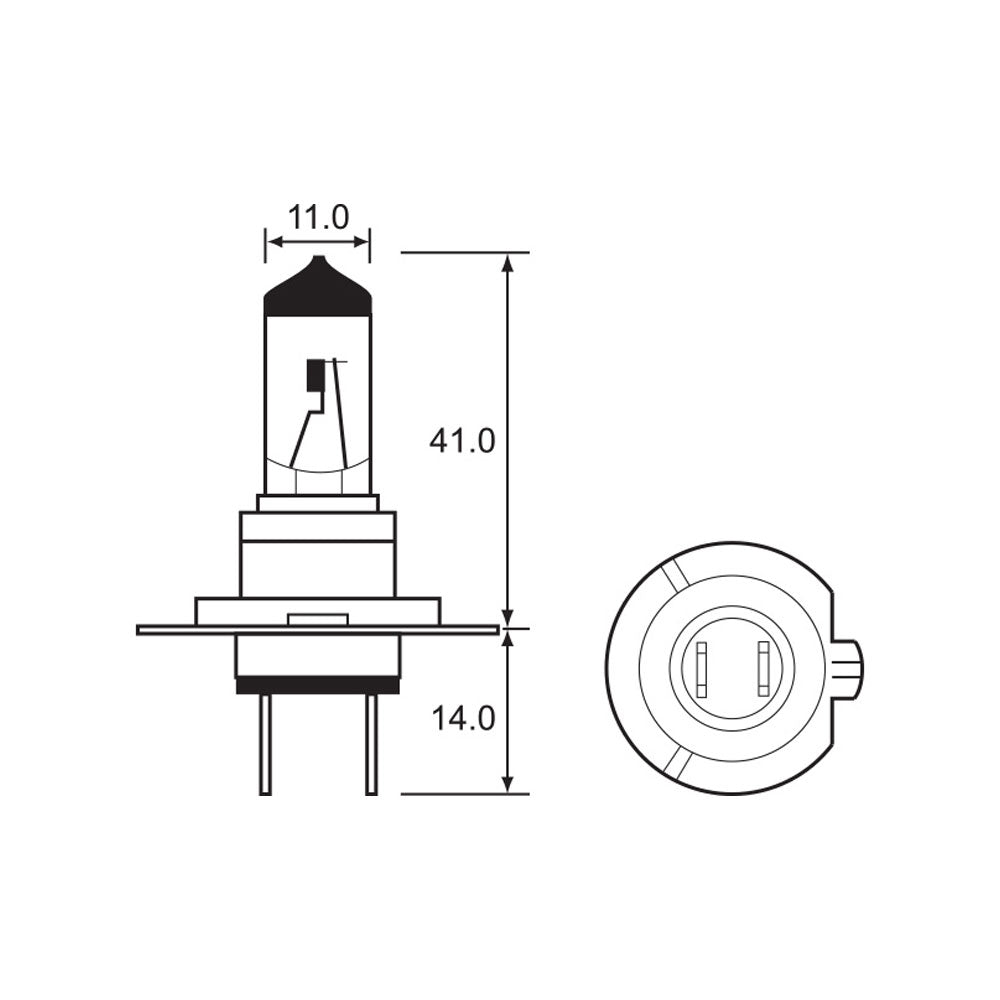 Bulb 12V 55W Px26D Halogen H7 (1)