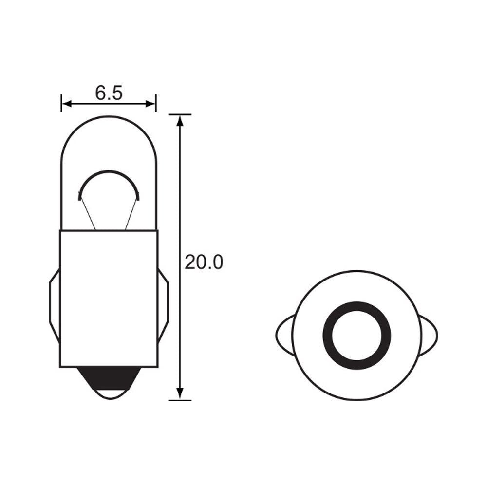 Bulb 12V 2W Instrument Bayonet (10)*