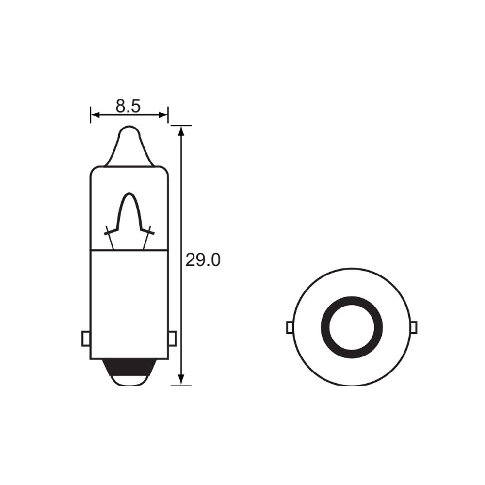 Bulb 12V 23W Indicator Mini Yellow (10)