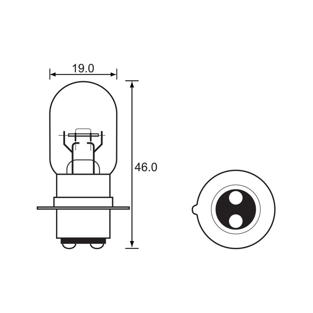 Bulb 12V 25/25W Headlight 1 Pin (10)