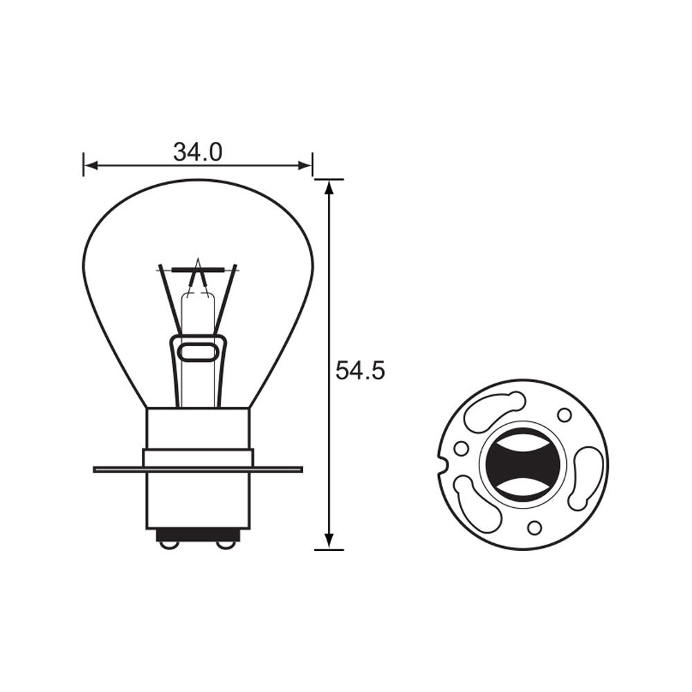 Bulb 6V 35/35W Headlight 3 Hole (10)