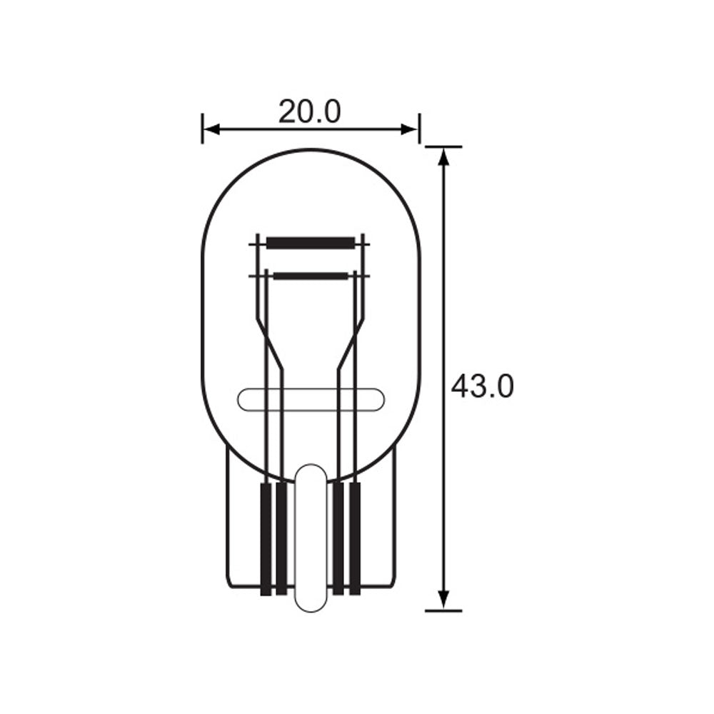 Bulb 12V 21/5W Wedge Stop/Tail (10)