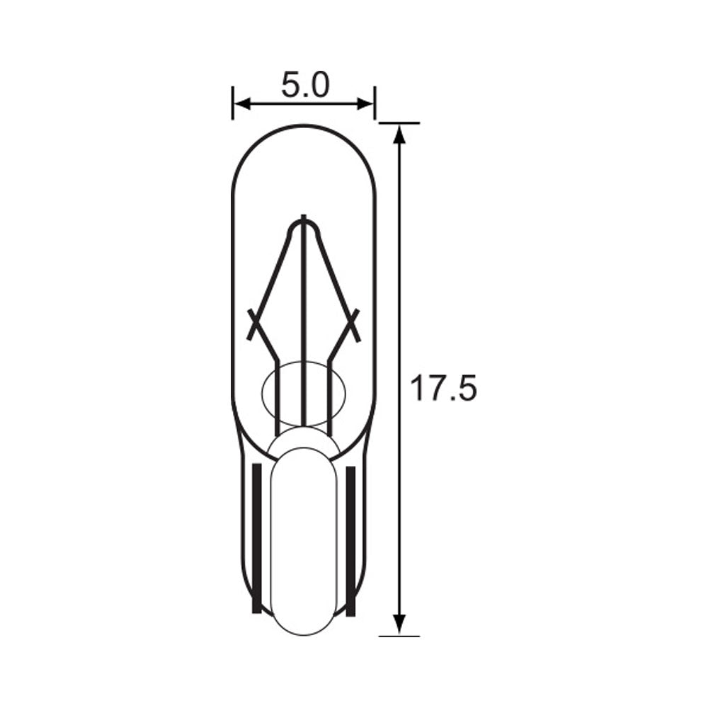 Bulb 12V 1.2W Mini Wedge (10)