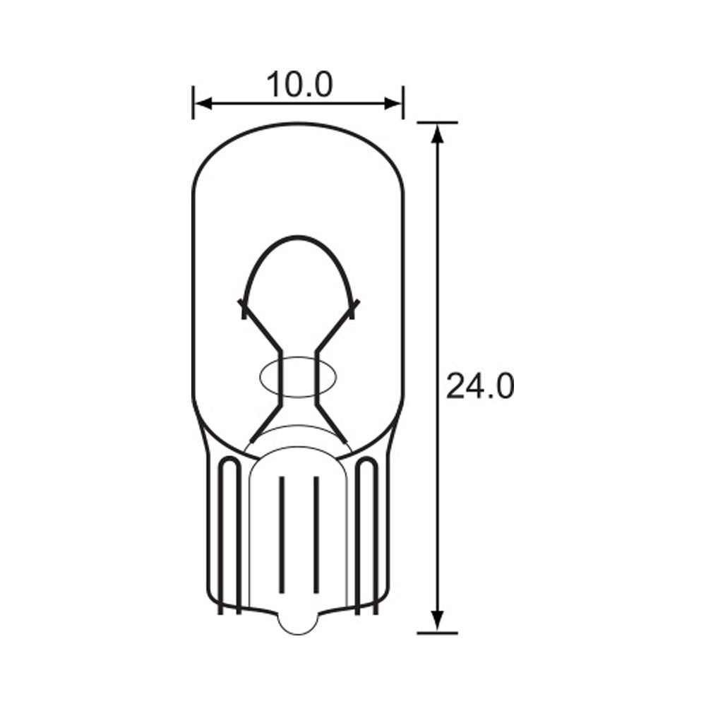 Bulb 12V 3.4W Instrument Wedge (10)
