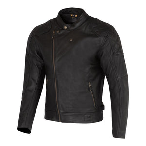 MERLIN Jacket Chester Caf‚ D3O Leather Black 50 4XL