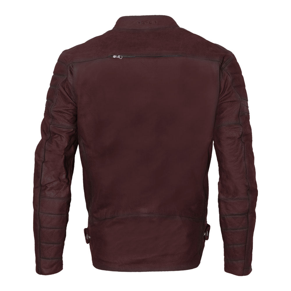 MERLIN Jacket Alton II D3O Leather Oxblood 48 3XL