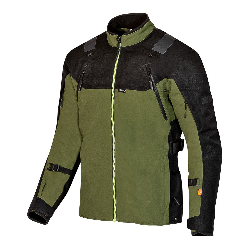 MERLIN Jacket Navar Laminated D3O Black/Dark Green XL^