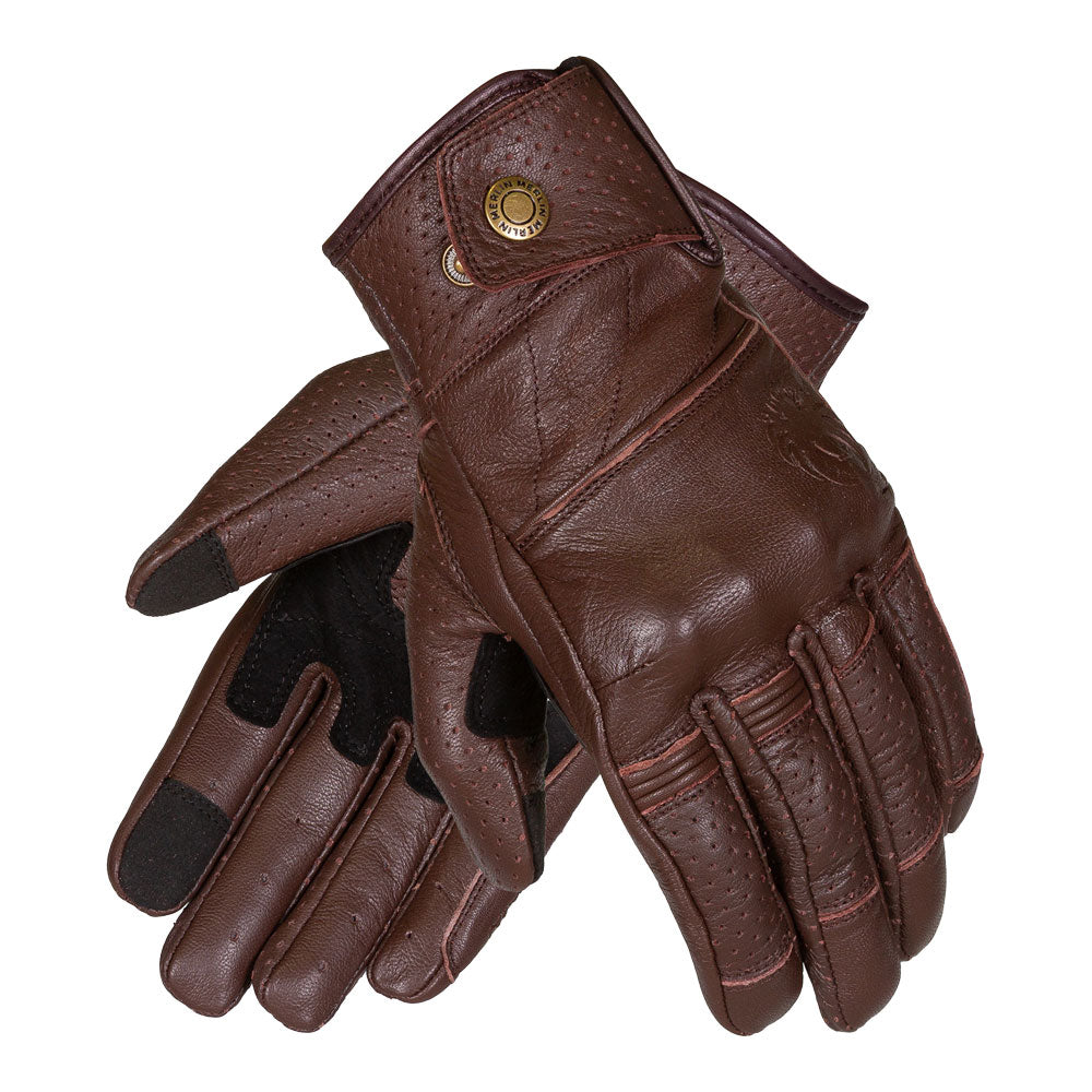 MERLIN Gloves Legacy D3O Leather Ladies Dark Brown XS