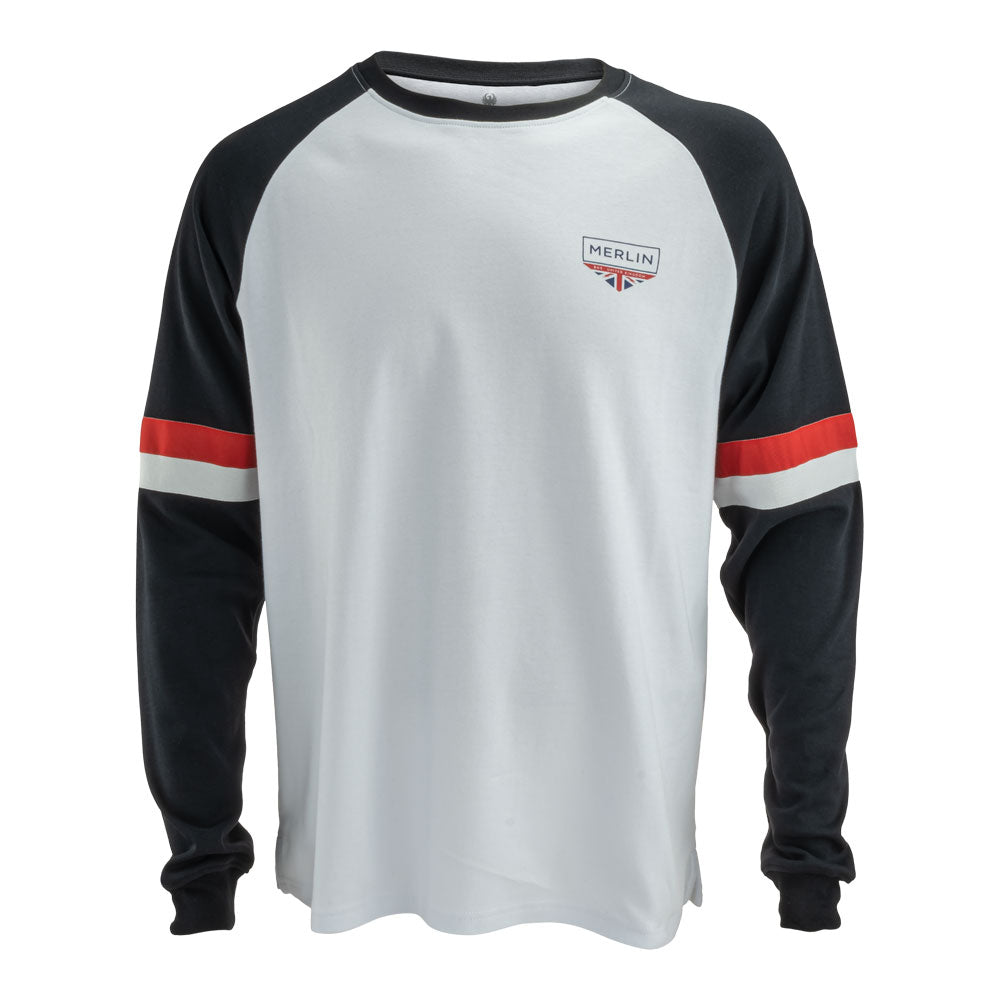 MERLIN T-Shirt L/S Durham White/Black XL