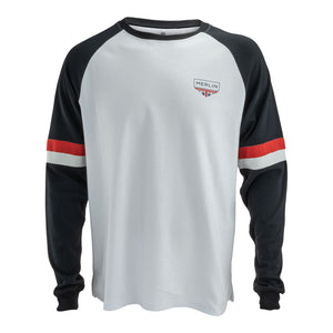 MERLIN T-Shirt L/S Durham White/Black 2XL