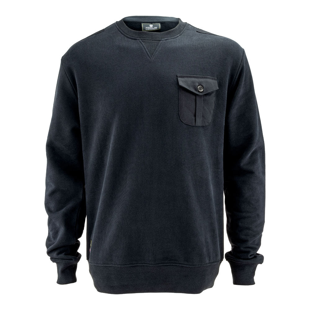 MERLIN Sweatshirt L/S Hagley Black XL*