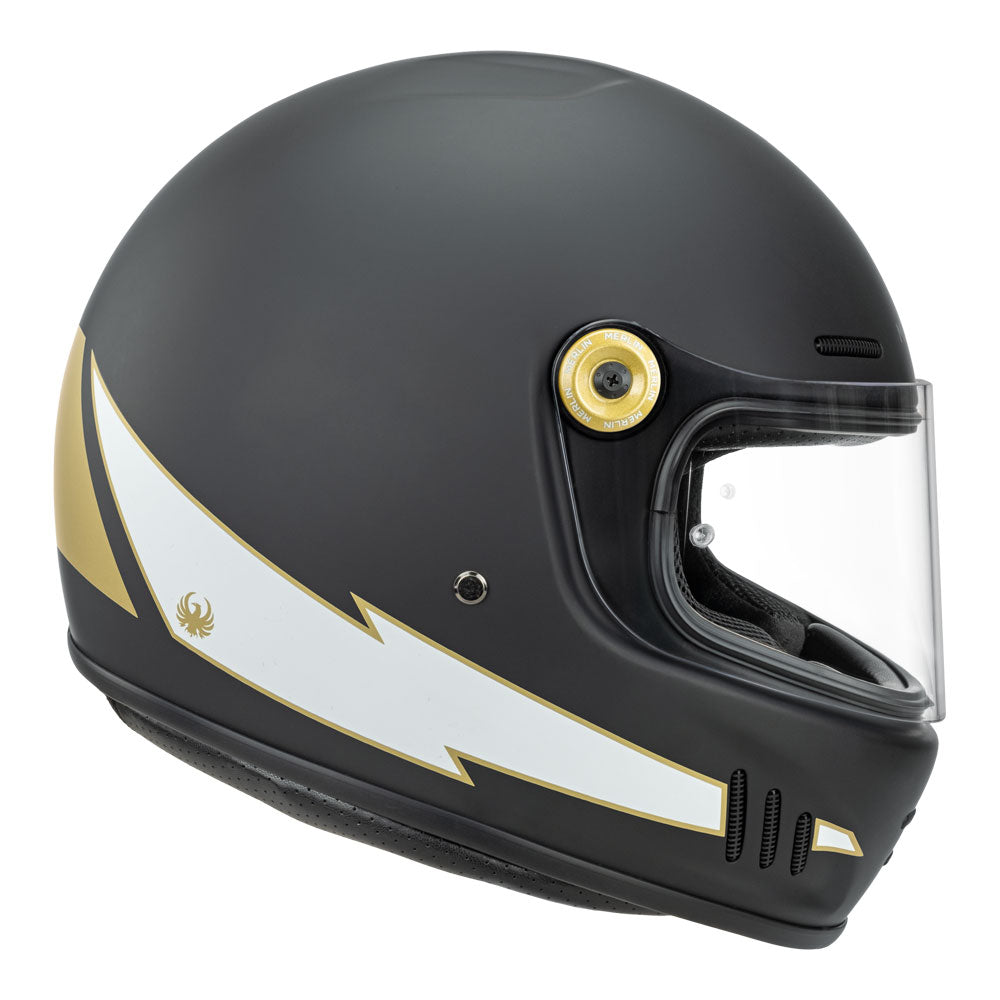 MERLIN Helmet Revival Flash Matt Black S