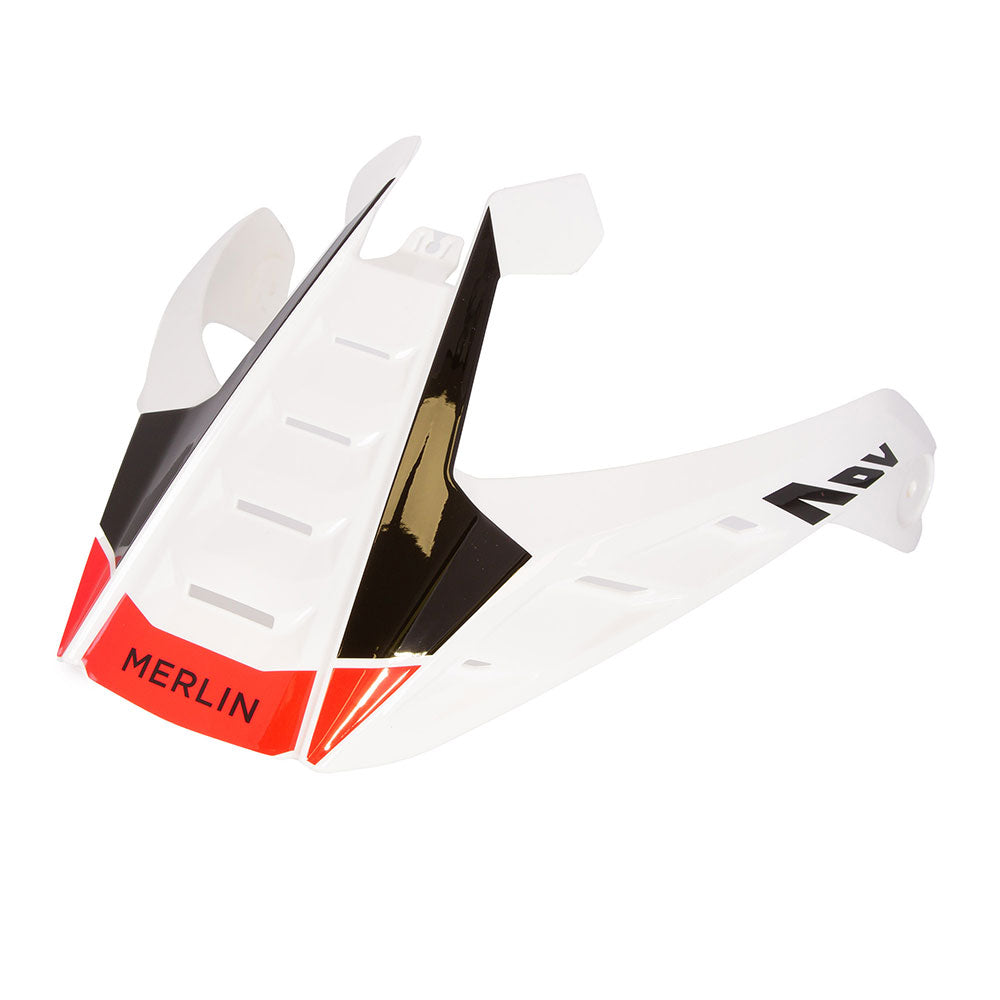 MERLIN Helmet Spares Peak Block White/Red