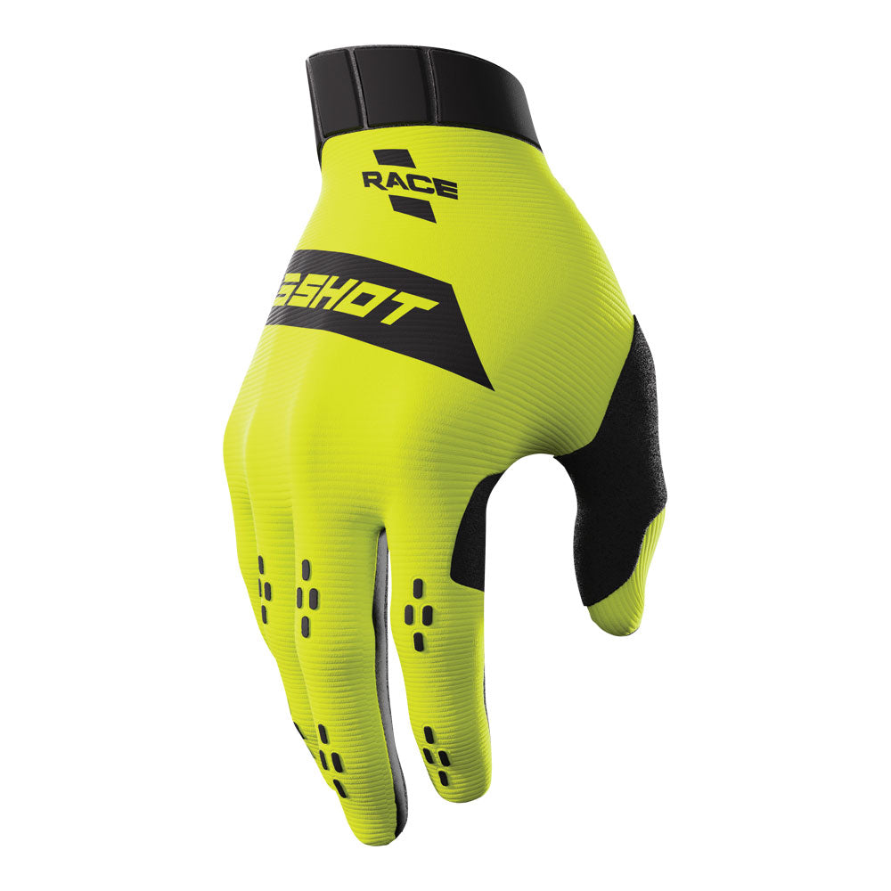 SHOT Gloves Race Neon Yellow 12 2XL