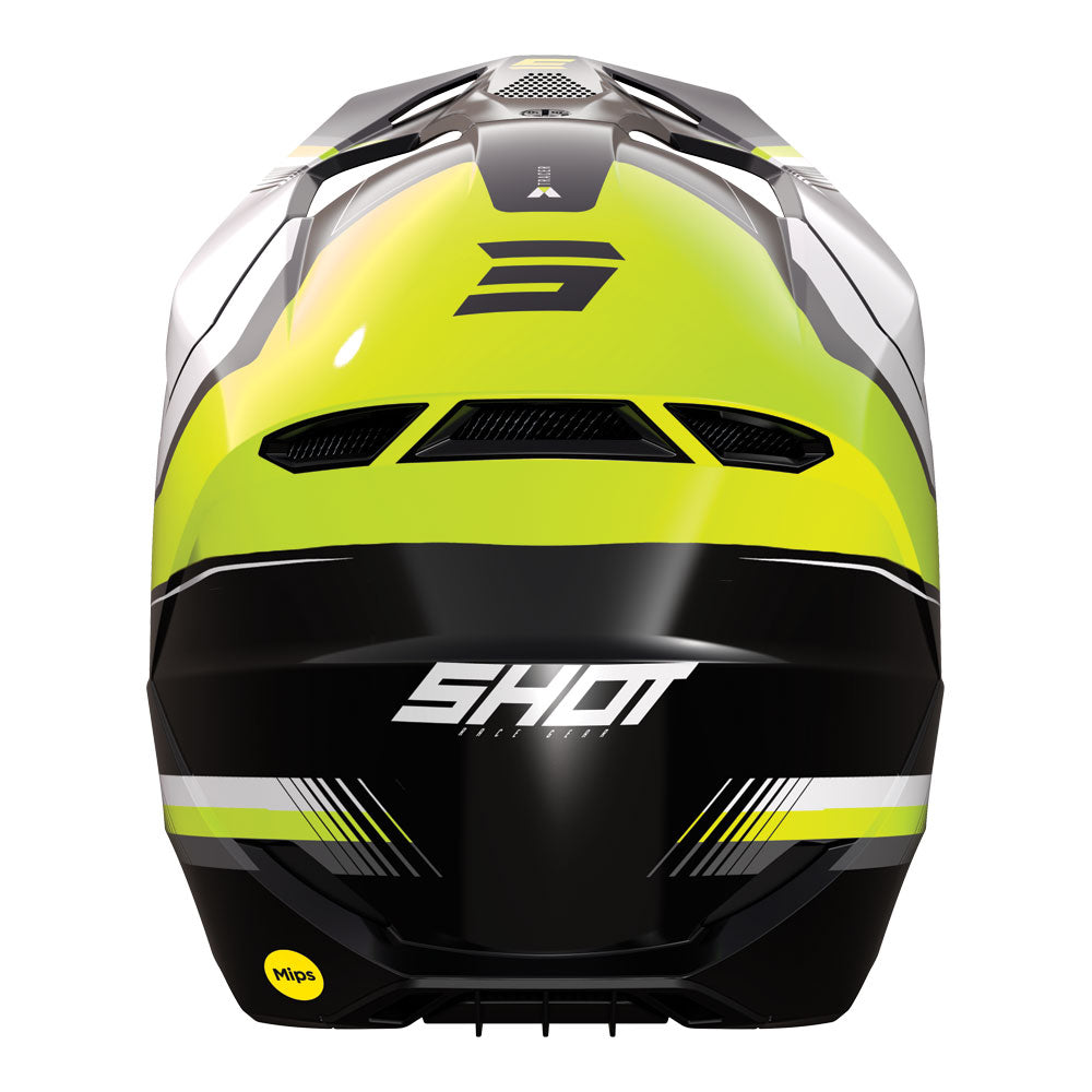 SHOT Helmet Race Tracer Neon Yellow MIPS 2XL*