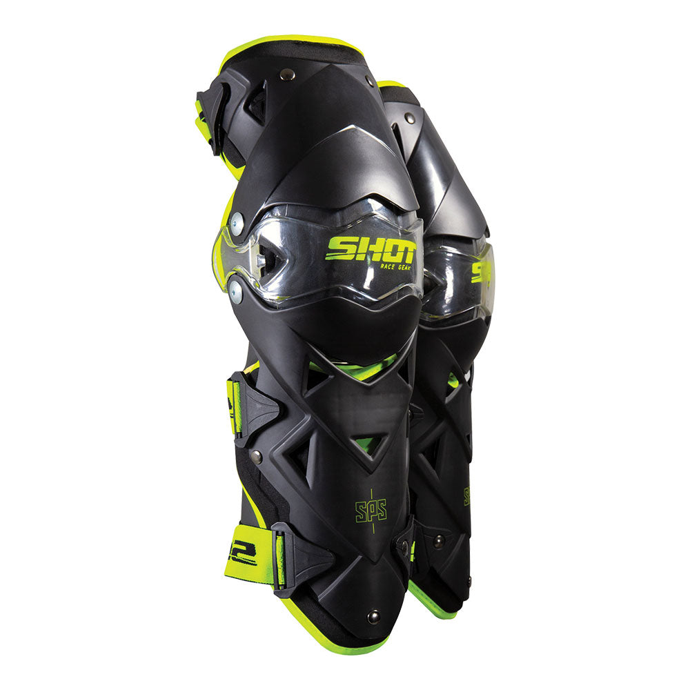 SHOT Knee Guards Interceptor Black/Neon Yellow