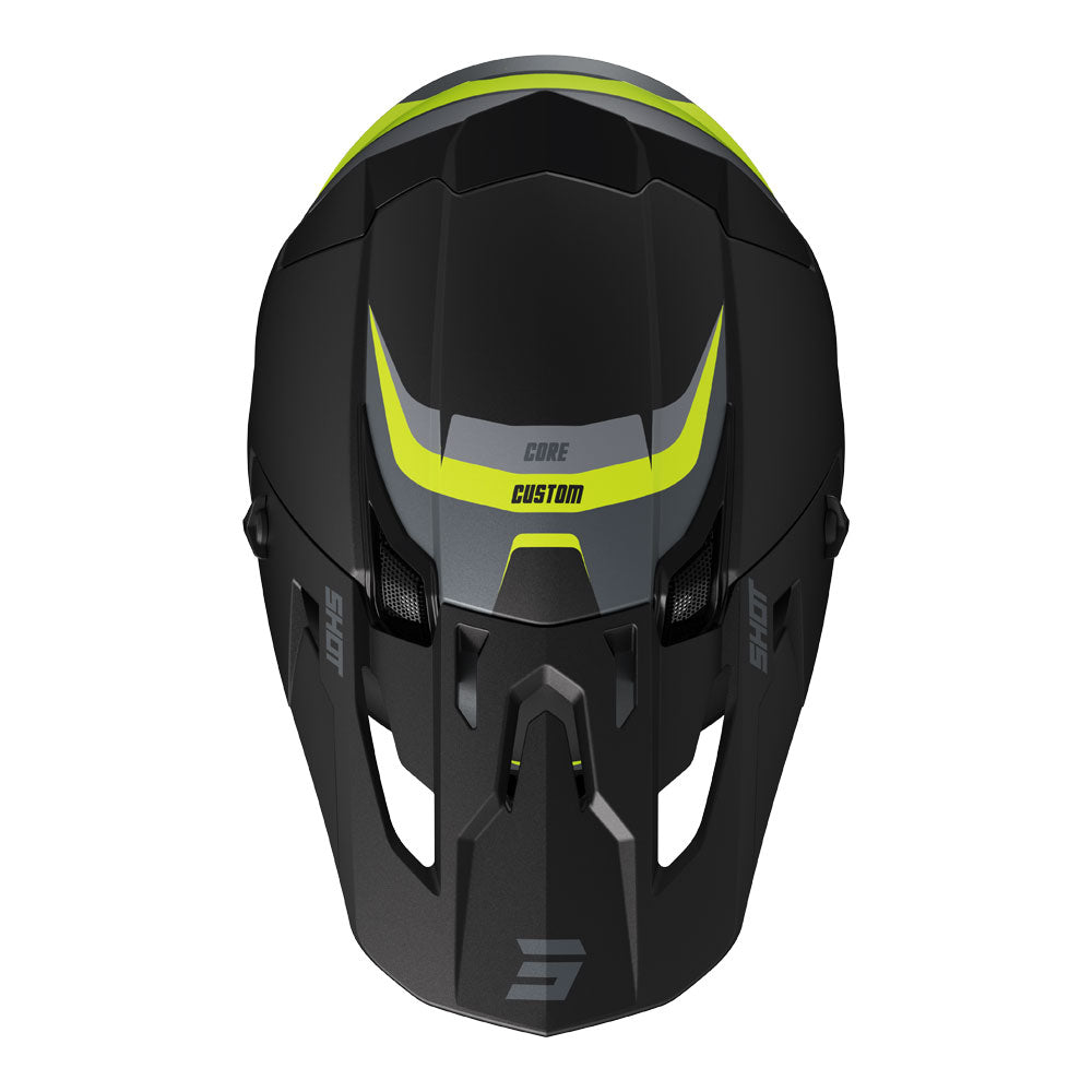 SHOT Helmet Core Custom Black/Neon Yellow MIPS M*