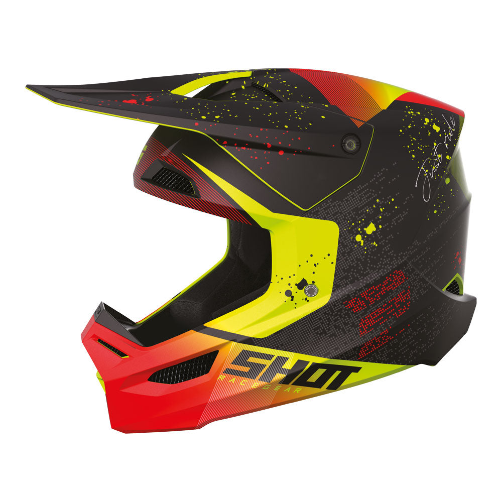 SHOT Kids Helmet Furious Matrix Red Glossy S*
