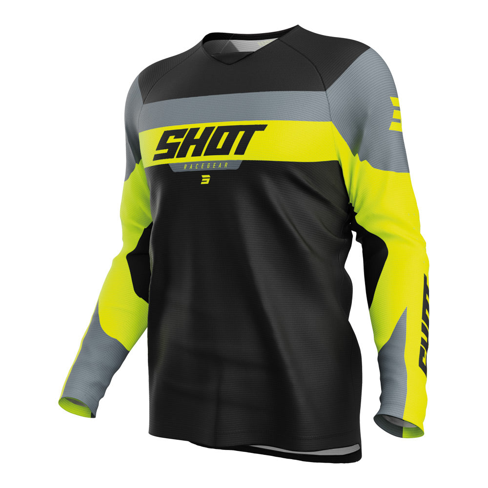 SHOT Kids Jersey Draw League Neon Yellow 4/5*