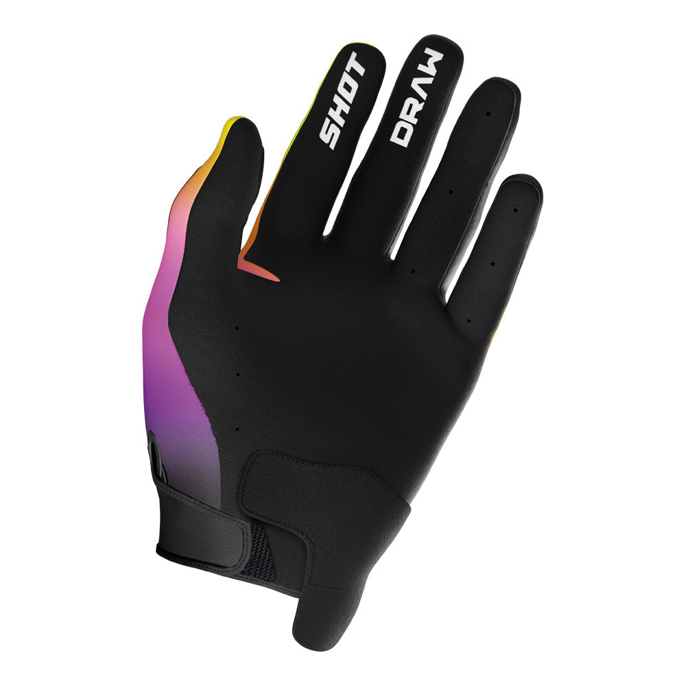SHOT Kids Gloves Draw Shade Pink/Neon Yellow 12/13