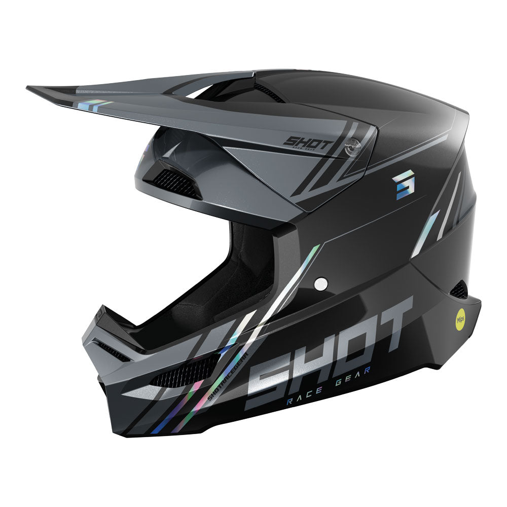 SHOT Helmet Race Sprint Pearly Black Holographic L*