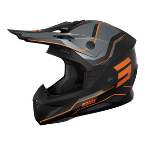 SHOT Helmet Pulse Lines Matt Black/Orange L