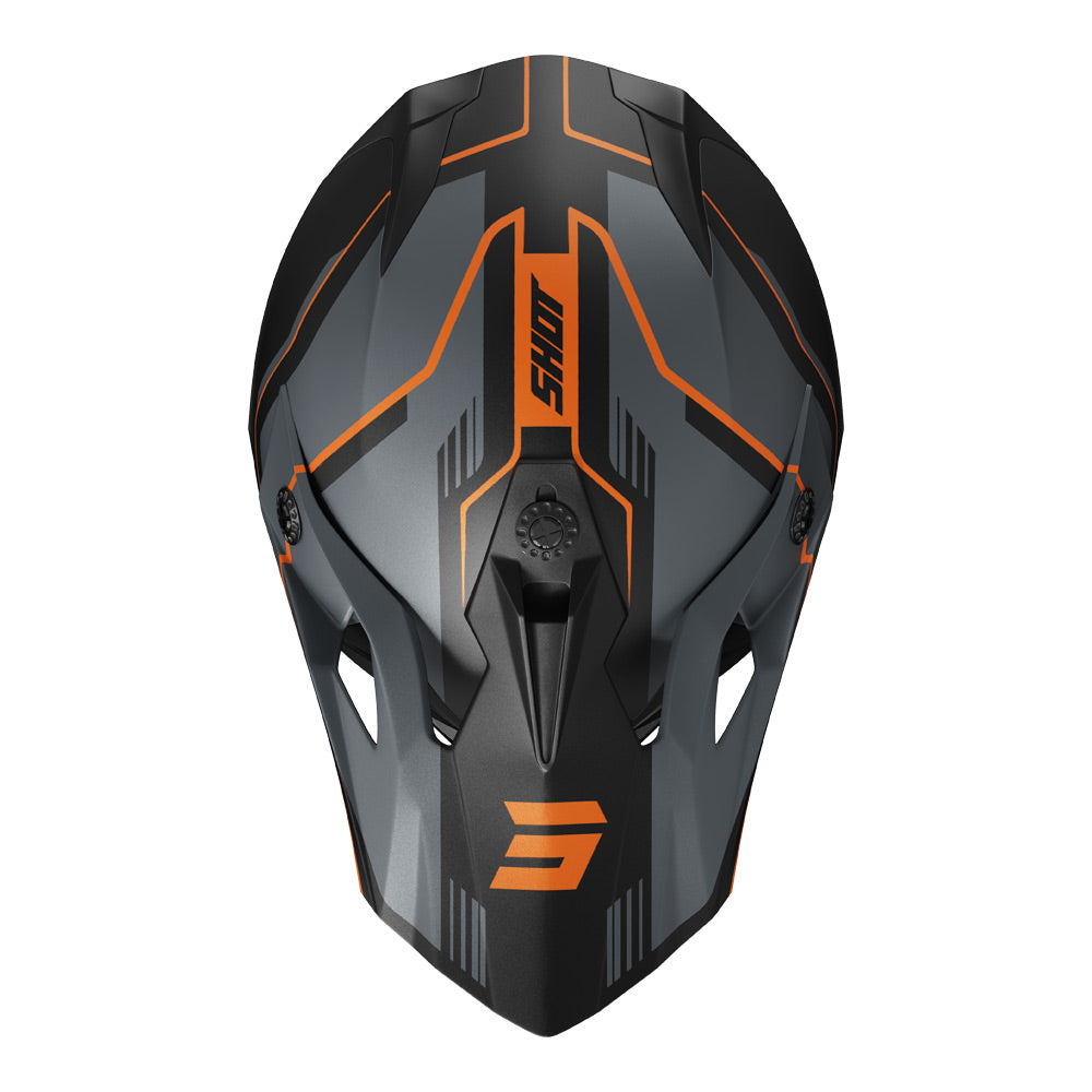 SHOT Helmet Pulse Lines Matt Black/Orange L