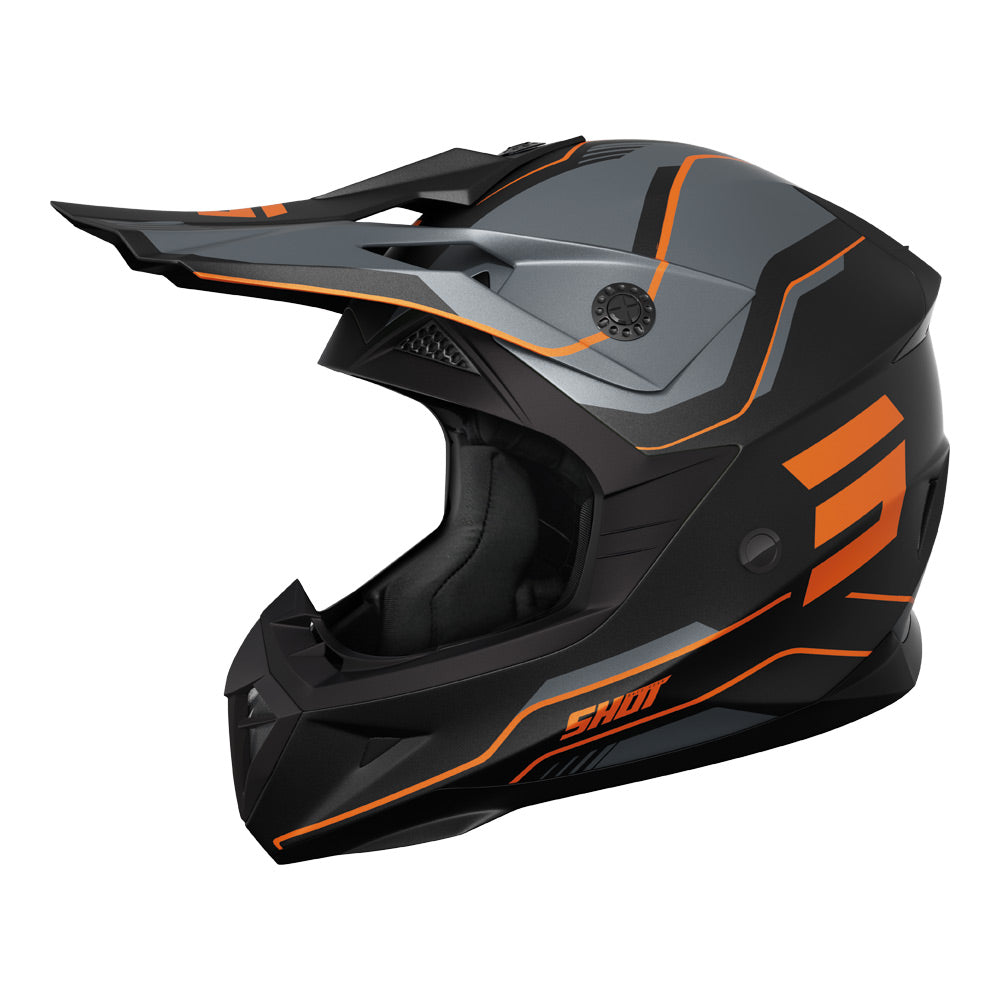 SHOT Helmet Pulse Lines Matt Black/Orange XL
