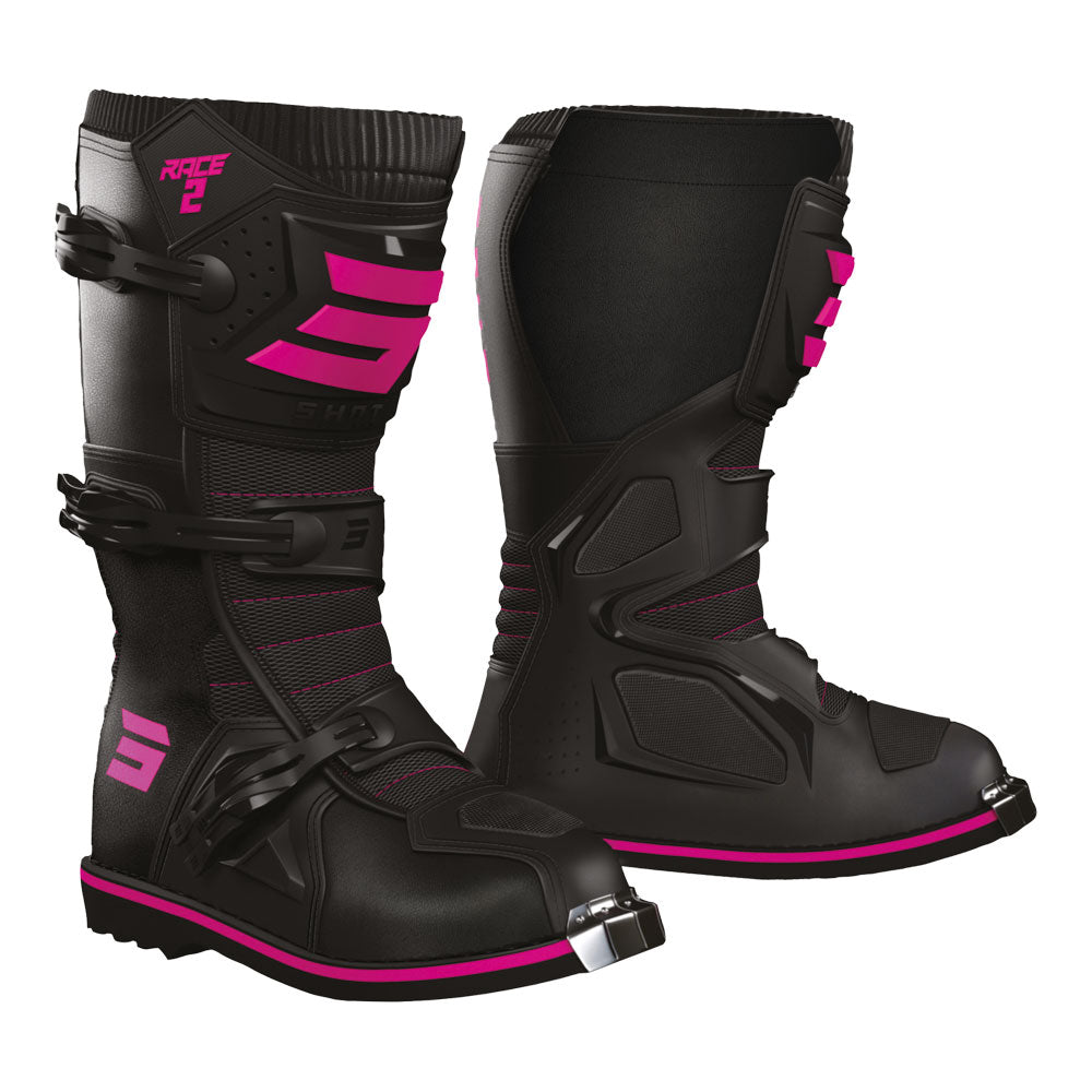SHOT Kids Boots Race 2 Black/Pink 35/K4