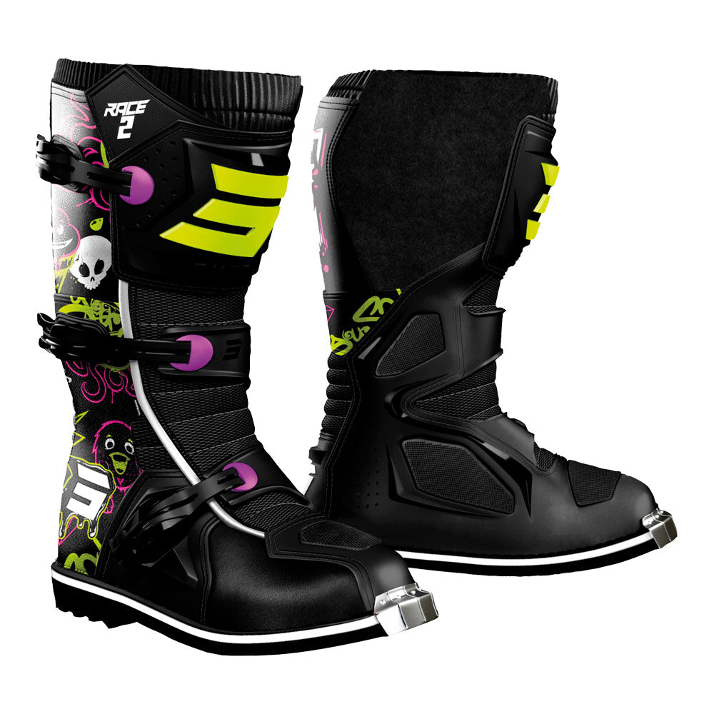SHOT Kids Boots Race 2 Cartoon Black 38