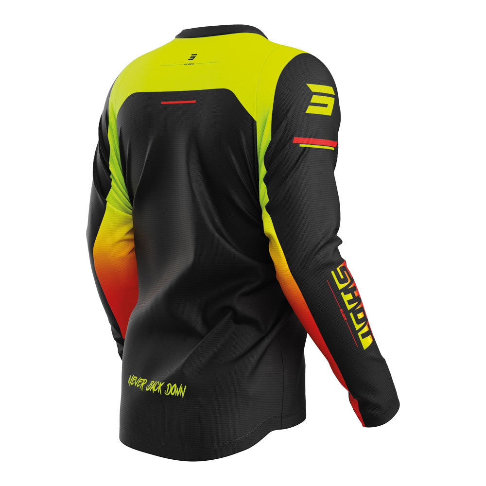 SHOT Jersey Devo Block Neon Yellow XS