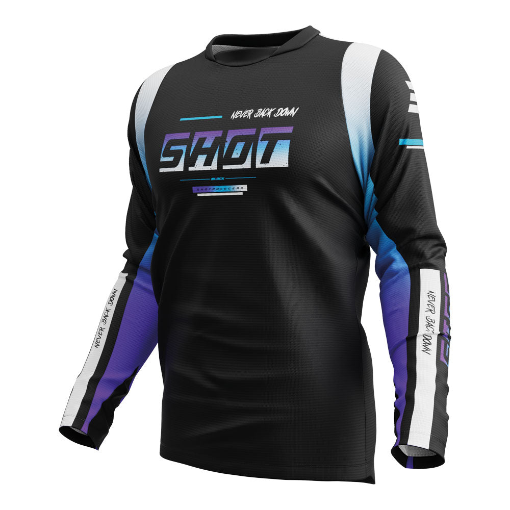 SHOT Jersey Devo Block Purple XS