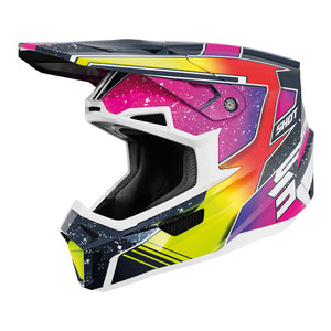 SHOT Helmet Lite Racing Blue/Neon Yellow Pearly L*