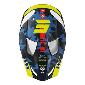 SHOT Helmet Furious Flash Blue/Neon Yellow Glossy XS