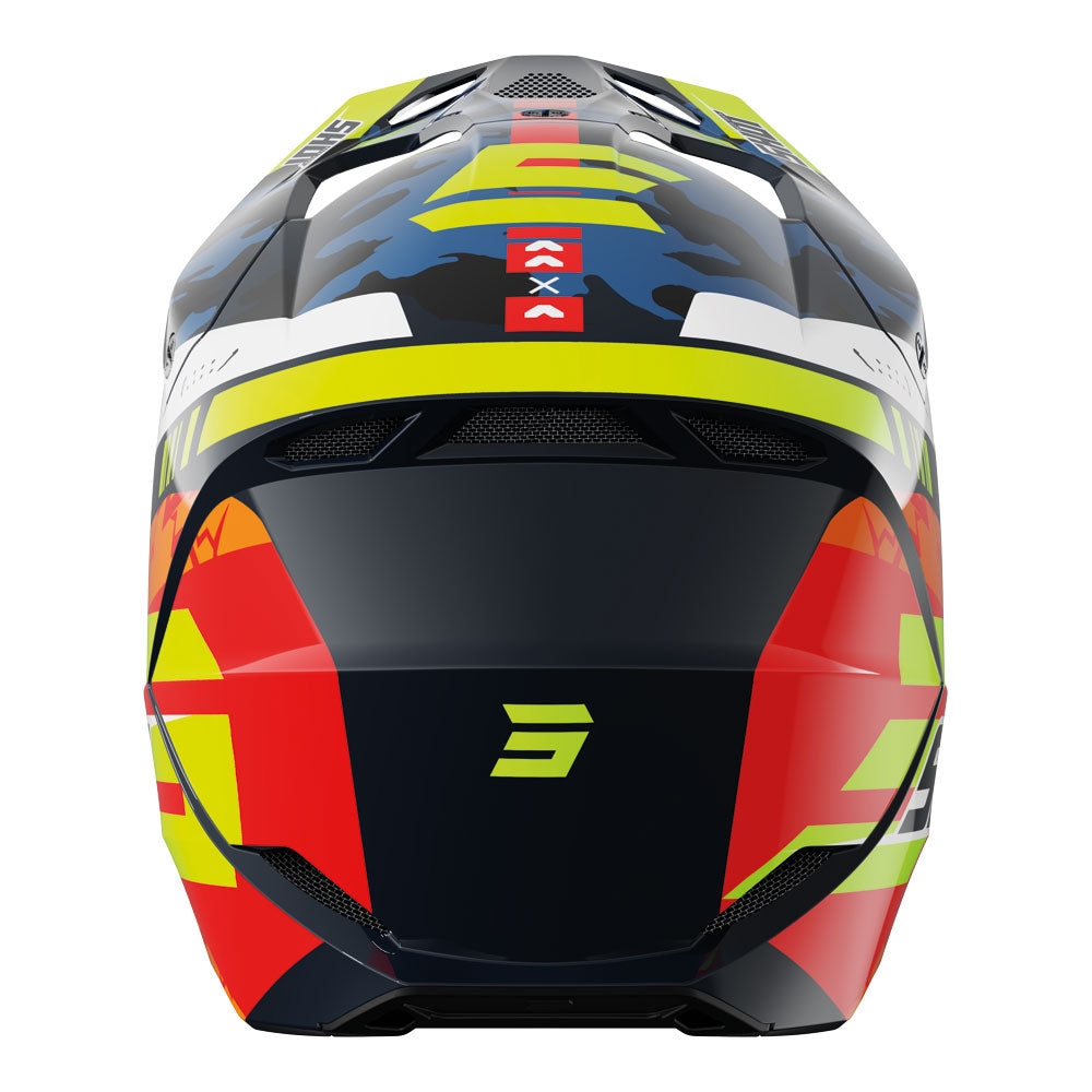 SHOT Helmet Furious Flash Blue/Neon Yellow Glossy XS