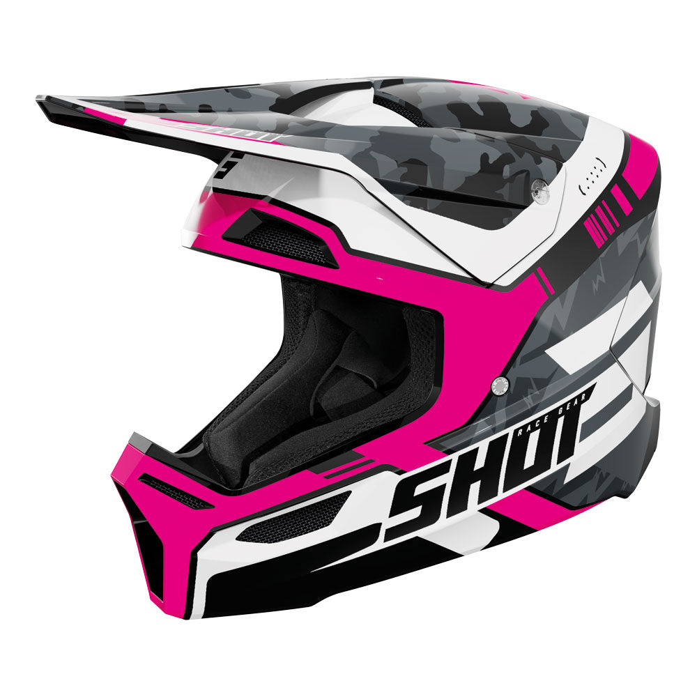 SHOT Helmet Furious Flash Pink Glossy L