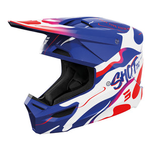 SHOT Kids Helmet Furious Beast Blue/Red Glossy YS