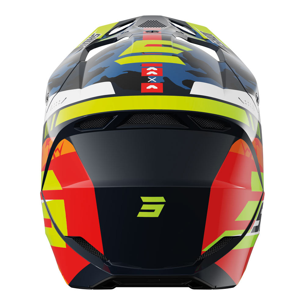 SHOT Kids Helmet Furious Flash Blue/Neon Yellow Glossy YS*