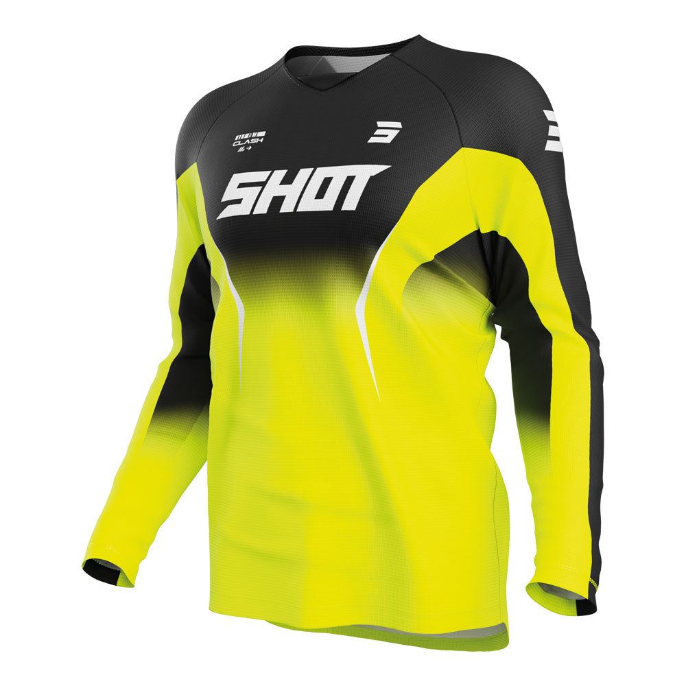 SHOT Jersey Draw Clash Neon Yellow XL