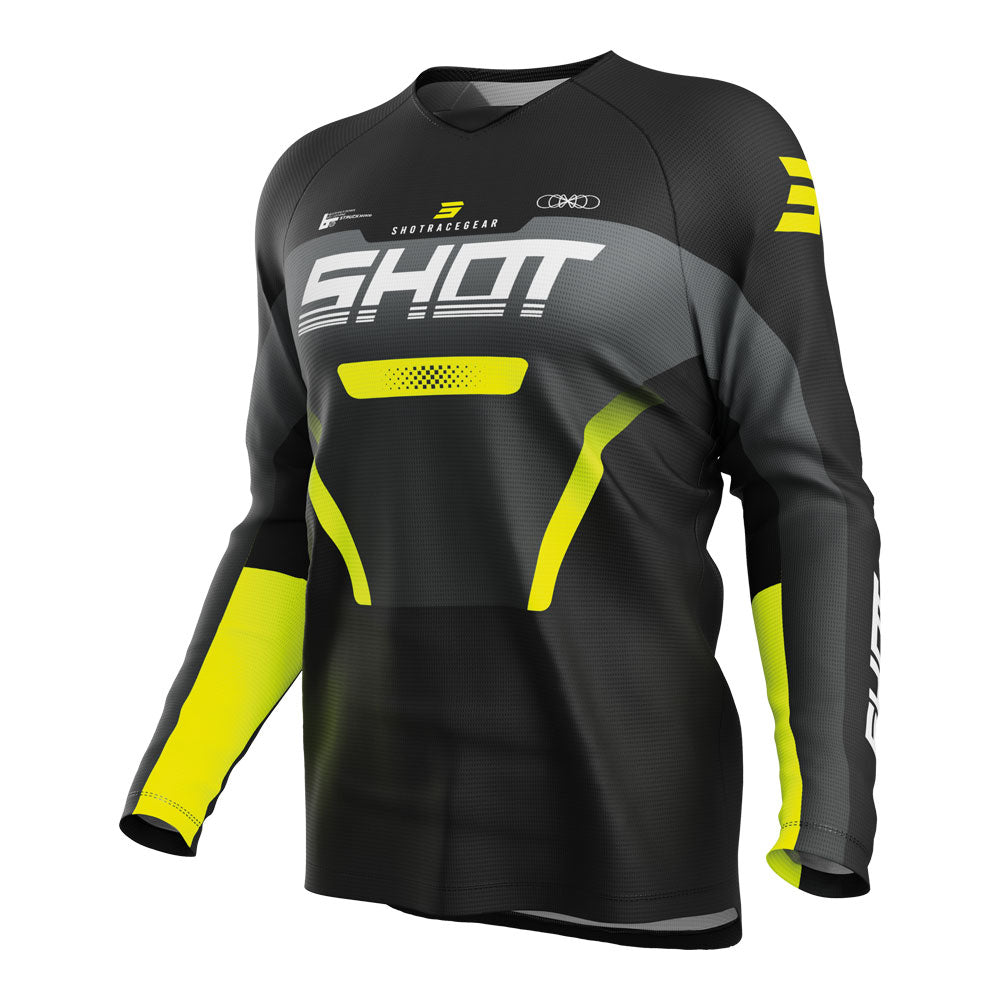 SHOT Kids Jersey Draw Struck Grey 4/5
