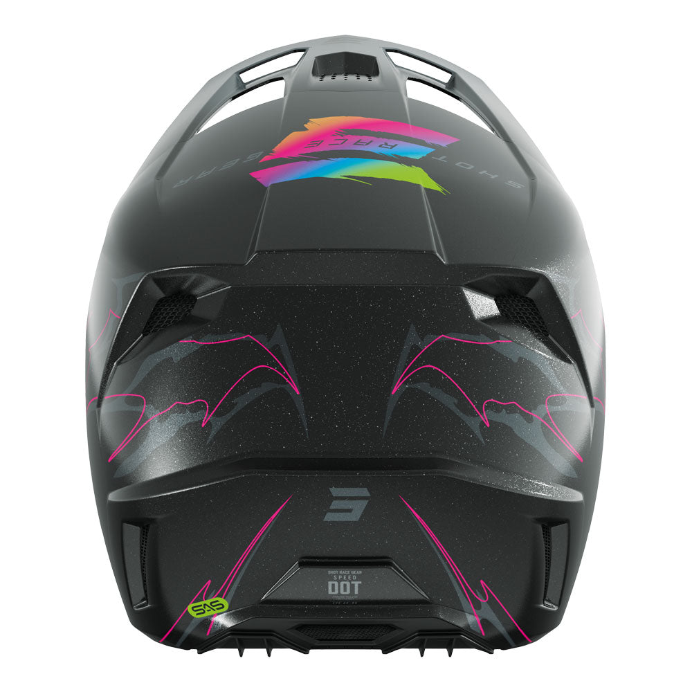 SHOT Kids Helmet Speed Rac Black Pearly YL