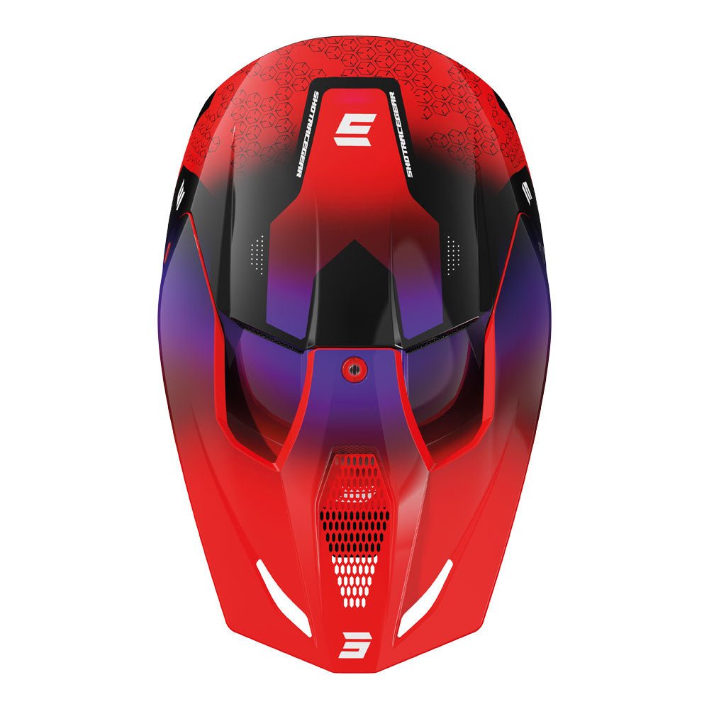SHOT Kids Helmet Furious Stream Red Glossy YS