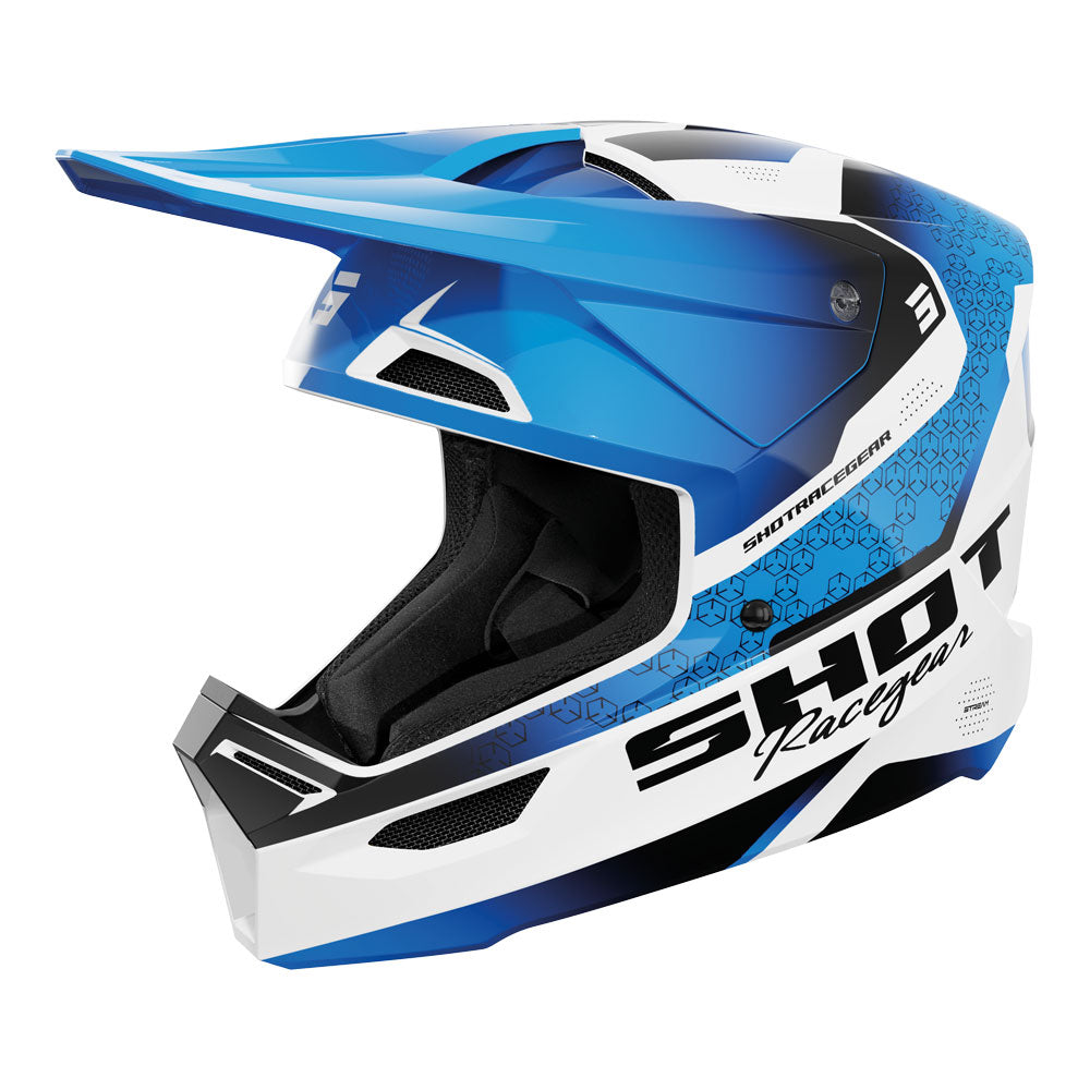 SHOT Kids Helmet Furious Stream Blue Glossy YS